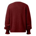 thumbnail image 5 of DuoJiaJ Knit Sweater Coat Long Sleeve Button Down Cardigan For Fall And Winter Versatile Elegant Outerwear Soft Comfortable Daily Wear Womens Fashion Red L, 5 of 5