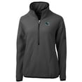 thumbnail image 2 of Women's Cutter & Buck Charcoal Philadelphia Eagles Helmet Cascade Eco Sherpa Fleece Half-Zip Jacket, 2 of 3