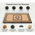 thumbnail image 4 of A1 Home Collections Rubber & Coir Mat, Heavy Duty, Extra Large, Front Door Mat 24"X48", Black/Beige Doormat Monogrammed Q, 4 of 7