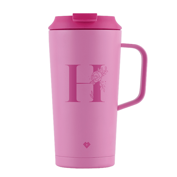 Termo Café LuckyLy Iniciales Nelly Rosa Letra H 500ML