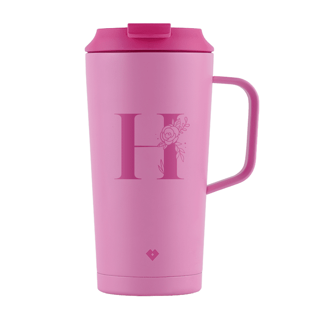 Termo Café LuckyLy Iniciales Nelly Rosa Letra H 500ML