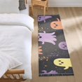 thumbnail image 3 of Yayeee Runner Rug for Bedroom 2'x6' Machine Washable Hallway Non Slip Mat, Yellow Halloween Ghosts, 3 of 8