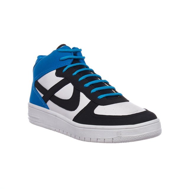 Tenis Panam Unisex Moda Casual Urbano Tipo Piel Blanco Azul blanco 23 Panam 126A5X