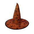thumbnail image 1 of Spiderweb Design Black Halloween Witch Hat 18 in (Orange), 1 of 4