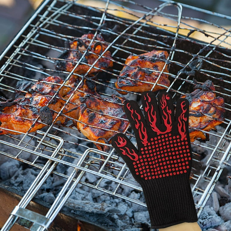 Barbecue Anti-scald Gloves Heat Glove Resistant BBQ Oven Gloves