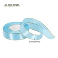 thumbnail image 2 of Unique Bargains 1 Inch 25 Yard Wide Satin Ribbon with Gold Edges Grosgrain Fabric Ribbon for Gift Wrapping, Light Blue, 2 of 7