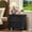 Black, variant on Buildhom Farmhouse Nightstand with Charging Station, 2-Drawer Rustic End Table with Solid Wood Legs for Bedroom, Walnut