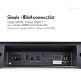 thumbnail image 5 of Barra de sonido Denon DHT-S218 (negra), 2.1 canales, audio 3D con Dolby Atmos, 2 subwoofers incorporados, controladores y tweeters de rango medio duales, HDMI 4K UHD con eARC, potenciador de diálogo,, 5 of 5
