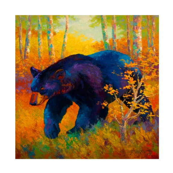 Marion Rose 'In To Spring Black Bear' Canvas Art