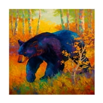 Marion Rose 'In To Spring Black Bear' Canvas Art