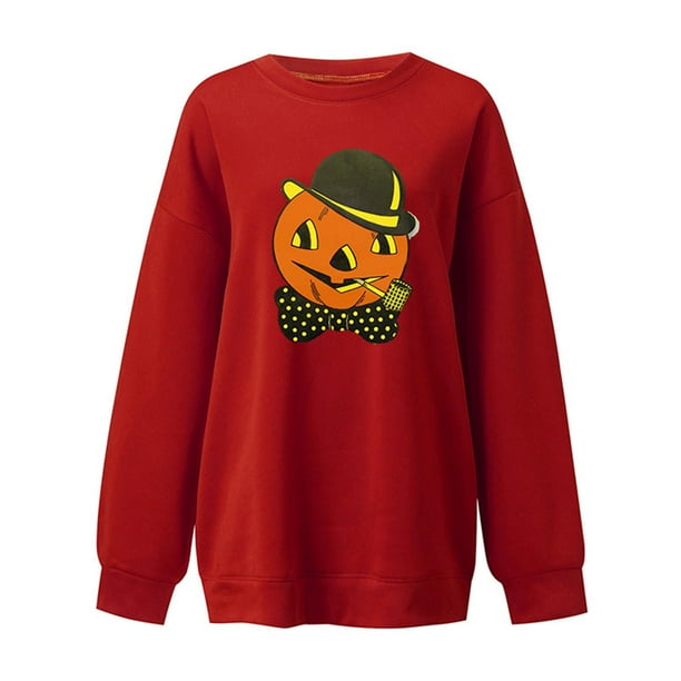Moda mujer estampado cuello redondo pulóver Tops manga larga cómoda blusa sudadera Fridja fjkfkj6082