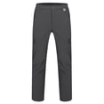 thumbnail image 2 of Little Donkey Andy Men's Hiking Snow Pants, Fleece Lined Ski Pants Insulated Softshell Pants Windproof& Water Resistant Gray M, 2 of 7