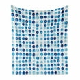 thumbnail image 1 of Blue Soft Flannel Fleece Blanket, Retro Hand Drawn Circles Rounds Color Cells Painted Bubble Like Grungy Style Tile, Cozy Plush for Indoor and Outdoor Use, 60" x 80", Blue Pale Blue, by Ambesonne, 1 of 6
