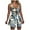 Blue, variant on Fesfesfes Jumpsuit for Women Bandage Backless V-Neck Sleeveless Casual Printing Short Jumpsuit