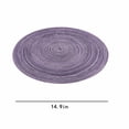 thumbnail image 3 of DJN Up to 70% Off Placemat Round Rop Cotton Braided Table Place Mats Braided Placemas Non Slip Table Mats Set Of 4 For Dining Kitchen Table Washable 15 Inch Plastic Purple One Size, 3 of 6