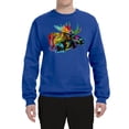 thumbnail image 2 of Wild Bobby, Colorful Rainbow Moose Head Wildlife Animal Lover Unisex Crewneck Graphic Sweatshirt, Royal, X-Large, 2 of 3