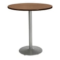 thumbnail image 2 of KFI Studios Mode 4' Round Bistro Table, River Cherry, Silver Base, 2 of 2