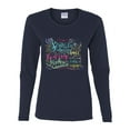 thumbnail image 2 of Wild Bobby, God Grant Me Serenity Courage and Wisdom Prayer Faith, Inspirational/Christian, Women Graphic Long Sleeve Tee, Navy, 2XL, 2 of 3