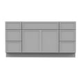 thumbnail image 4 of Vanity Art 63" Freestanding Bathroom Vanity Cabinet without Top in Gray, 4 of 6