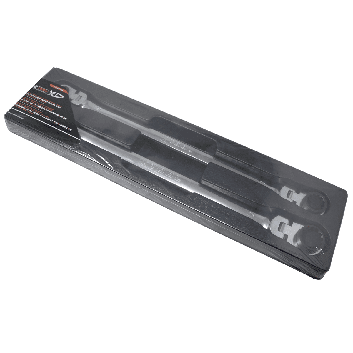 K Tool International XDDBM4, 21X22MM, 90 Tooth Design, 180 Degree Flex Head Wrench Set 2 Piece