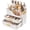White, variant on XIMEI Countertop Makeup Organizer with Drawers, 3-Tier Large Cosmetic Storage Caddy for Vanity/Bathroom/Dresser, Skincare Display Case for Lipsticks/Beauty Palettes, Teen Girl Gift, Pink