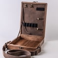 thumbnail image 2 of Writers Messenger Wood Box, Multi-Function Artist Tool and Brush Storage Box, Crossbody Postman Bag for Anyone That Just Loves Writing (Brown), 2 of 5