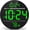 Green, variant on Digital Wall Clock with Large LED Display, Date, Temperature, Auto-Brightness | Small [PLUG-IN] Clock | Modern Electric Wall Clock for Bedroom, Classroom, Living Room, Home, Office, Farmhouse – Green