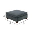 thumbnail image 4 of 37 Inches Fabric Upholstered Wooden Ottoman- Gray, 4 of 5
