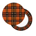 thumbnail image 3 of Round Bar Stool Seat Covers, Halloween Tartan Plaid Elastic Round Chair Cover Stool Seat Slipcover Bar Stool Cushions Round Pad for 12-14 inch, 3 of 7