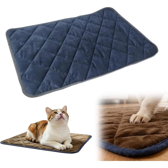 Thermal Reflection Pad for Dogs Cats, Self-Warming Non-Electric Pet Mat, Washable Anti-Slip Thermal Bed Pad for Indoor Outdoor (A,S)