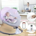 thumbnail image 6 of Yabanana Electric Baby Swing for Infant Portable Musical Swing with Remote Control, Bluetooth,Unisex, Pink, 6 of 8