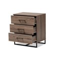 thumbnail image 2 of Baxton Studio Daxton Commode de Rangement Moderne et Contemporaine en Bois Finition Chêne Rustique à 3 Tiroirs, 2 of 5