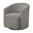 thumbnail image 6 of Comfort Pointe Amhurst Gray Fabric Swivel Barrel Accent Chair, 6 of 16