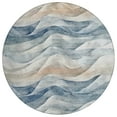 thumbnail image 2 of Addison Rugs Chantille Indoor/Outdoor Transitional Waves Blue Washable Round Rug, 8' x 8', 2 of 6
