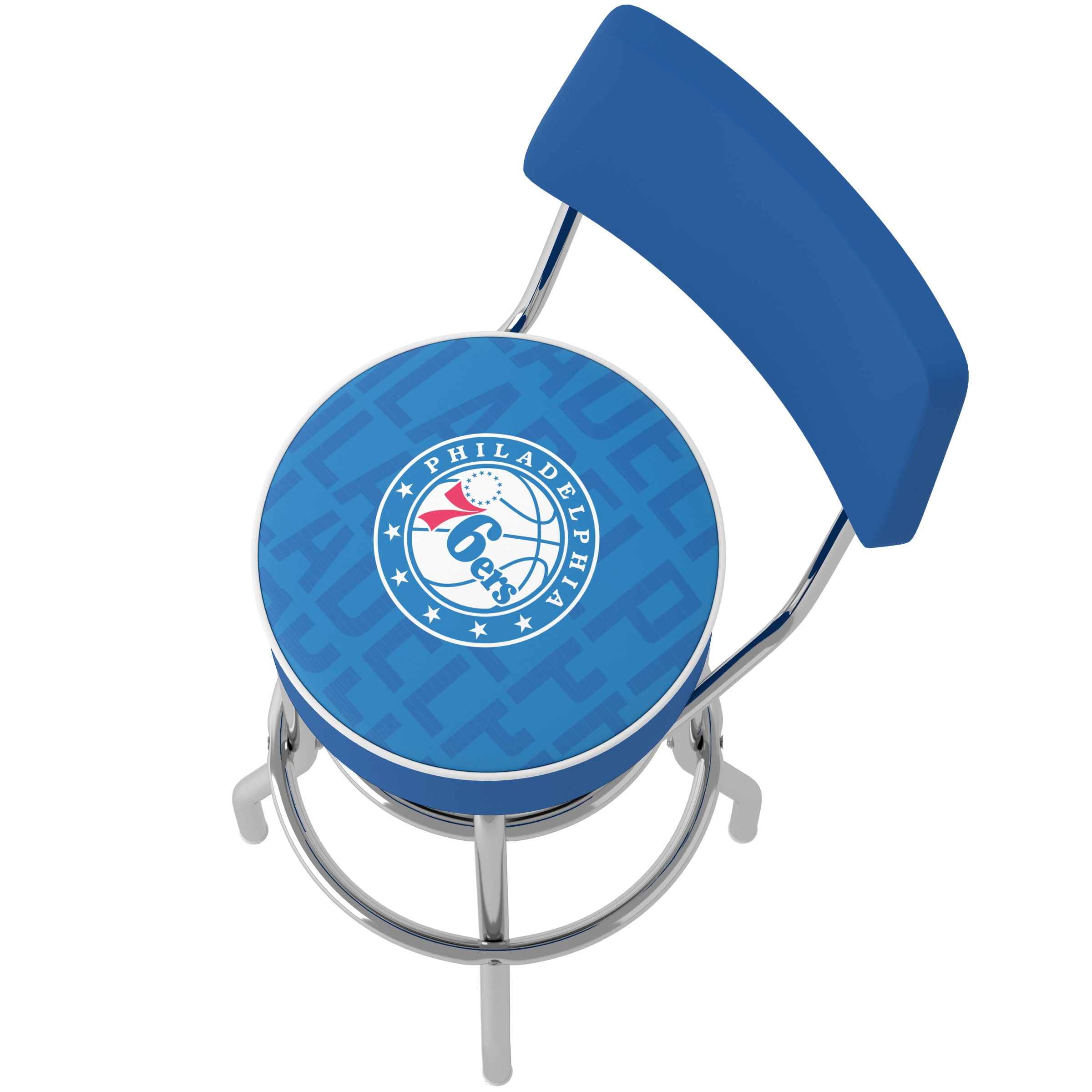 Trademark Gameroom Philadelphia 76ers City Bar Stool with Back Rest