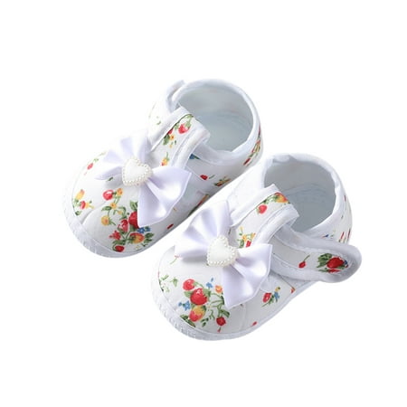 

Bowknot Baby Girls Shoes Soft Sole Pre-step Shoes First Walkers Sweet Princess Shoes 0-12M