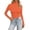 Orange, variant on Fgnfyis Womens Tops Long Sleeve High Neck Shaping Fit Stretch Casual Basic Solid Color Tee T Shirts for Women Sky Blue S
