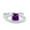 Amethyst CZ, variant on Two Piece Asscher Cut Bridal Set Ring Lab Created White Opal 925 Sterling Silver Size 9
