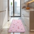 thumbnail image 4 of Red Strawberry Plants Flower Pink Pattern Kitchen Rug Mat,Kitchen Runner Rugs Non Skid Washable,Decorative Kitchen Floor Mats for Kitchen,Sink,Laundry,17"x47.2", 4 of 7