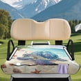 thumbnail image 3 of Pzuqiu Golf Cart Seat Non-slip, Compatible with Sports Summer, Golf Cart Seat Covers Fit for Club Car EZGO TXT RXV, Turtle and Starfish Pattern, 3 of 9
