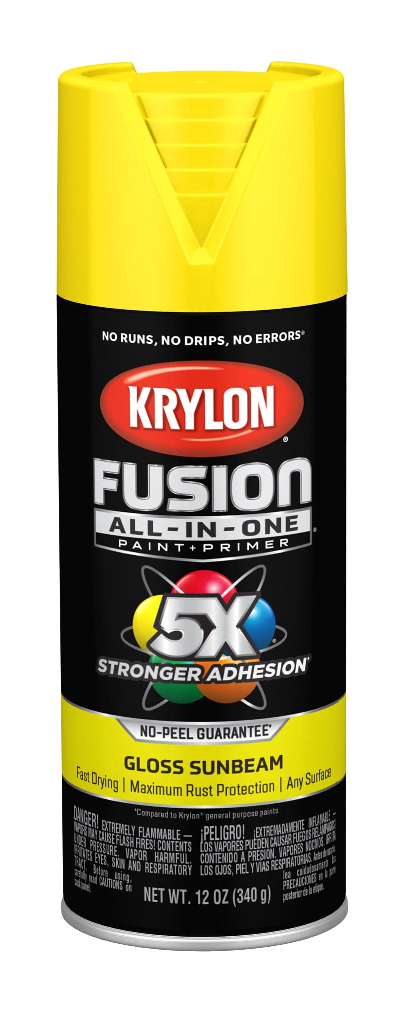 (2 pack) Krylon K02725007 Krylon Fusion All-In-One Sunbeam Gloss 12 oz. Spray Paint, Multi-Surface, (1 Piece, 1 Pack)