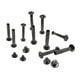 thumbnail image 4 of 10 juegos de tornillos negros de Chicago Kit variado Tornillos de fijación de cabeza ranurada Conjunto de remache Remache de uñas para encuadernación 10x30mm Macarena Postes Tornillos de fijación Remaches, 4 of 8