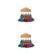 thumbnail image 2 of Pendientes coreanos Retro Minnieouse para mujer 6 uds alambre de oreja exagerado pendiente de gancho de borla, 2 of 6