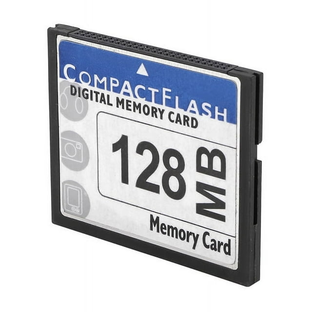 Carte Mémoire Flash Compact 128 Mo pour Appareil Photo, Machine Publicitaire, Carte Informatique Industrielle, 1 x Carte Flash Compact, Blanc&Bleu