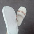 thumbnail image 5 of Viluyesy Womens Floral Fuzzy Slippers, House Warm Plush Soft Sole Open Toe Slip-On Trendy Indoor Slippers White, 5 of 9