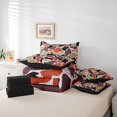 thumbnail image 6 of Manfei Safari Animal Print 7-Piece King Bedding,Lovely Bear King Bed in a Bag,Red Brown,Black Reversible, 6 of 7