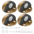 thumbnail image 1 of Uxcell 4-Pack Topes de Puerta Montados en el Suelo, Tope Magnético de Media Cúpula de Acero Inoxidable con Amortiguador de Goma Plástica [Bronce Amarillo], 1 of 7