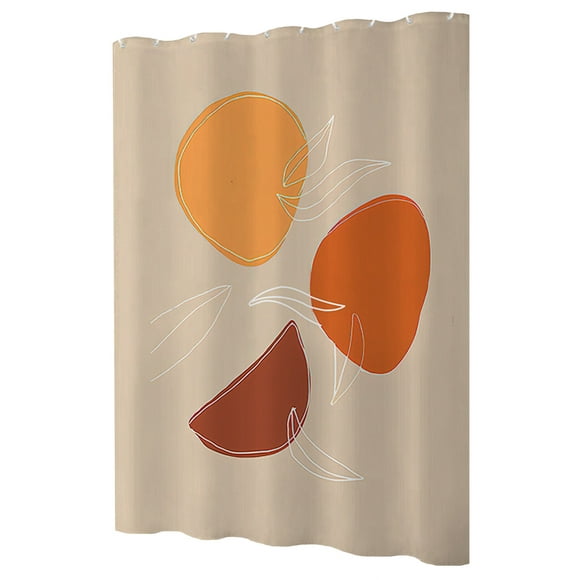 XZNGL Retro Style Abstract Shower Curtain Boho Arch Sun Beige Modern Minimalistic Home Bathtubs Bathroom Curtain Decoration Set With 12 Hooks