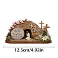 thumbnail image 3 of He Is Risen Easter Decor Empty Tomb Resurrection Scene Wooden Tray Set for Shelf Mantel Tabletop Display, 3 of 8