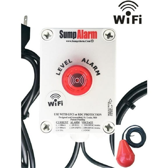 Indoor/Outdoor, Sewage/Septic High/Low Water Alarm, Includes Sludge Boss Float, 33 Foot Float Length, WiFi Enabled